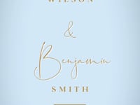 Anita Dusty Blue & Gold Wedding Invitation Video Template