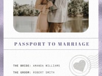 Purple Passport Save the Date Video Template