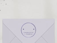 Purple Boarding Pass Save the Date Video Template