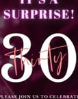 SPARKLE Video Birthday Invitation Fuchsia
