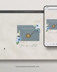 AZZURRA Dusty Blue Online Digital Save the Date
