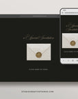 Old Money Online Digital Wedding Invitation with RSVP