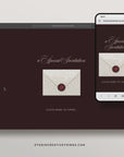 Old Money Wedding Website Template for Canva with RSVP