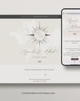 SOFIA Destination Wedding Website Template for Canva with RSVP