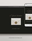 Old Money Wedding Website Template for Canva with RSVP