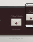 Old Money Online Digital Wedding Invitation with RSVP