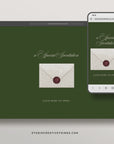 Old Money Online Digital Wedding Invitation with RSVP