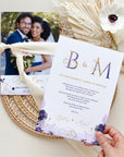 VIOLETTA Printable Wedding Thank You Card