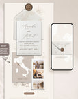 SOFIA Travel Theme Online Digital Wedding Invitation with RSVP