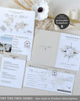 Sofia | Printable Passport Wedding Invitation with Boarding Pass Rsvp