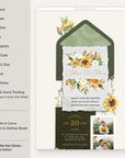 MARISOL Sunflowers Digital Wedding Invitation With Online Rsvp