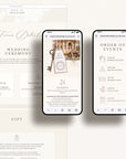 SOFIA Passport-Style Wedding Website Canva Template with RSVP