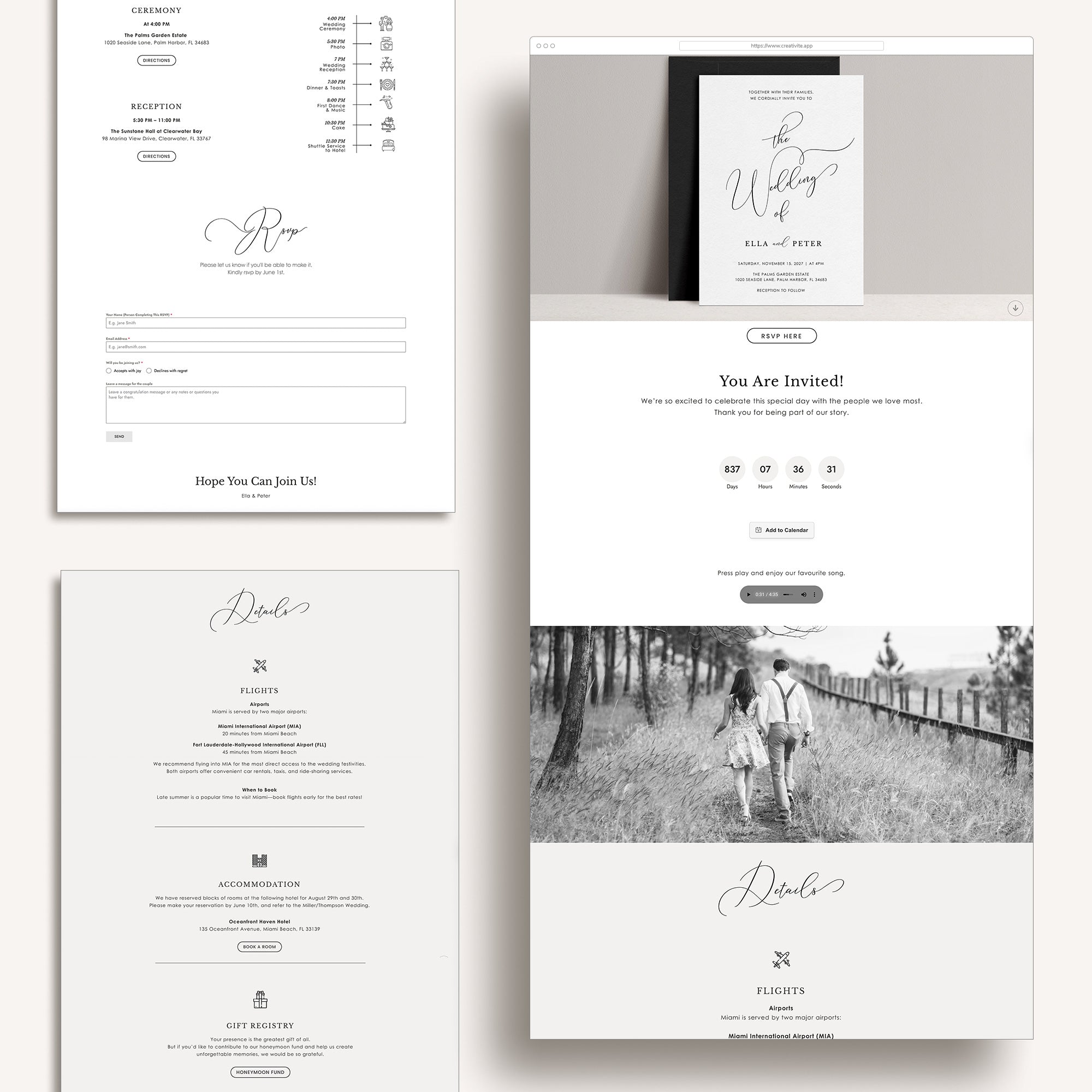 Webpage with Online RSVP – Premium Upgrade for Digital Invites