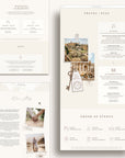 SOFIA Passport-Style Wedding Website Canva Template with RSVP