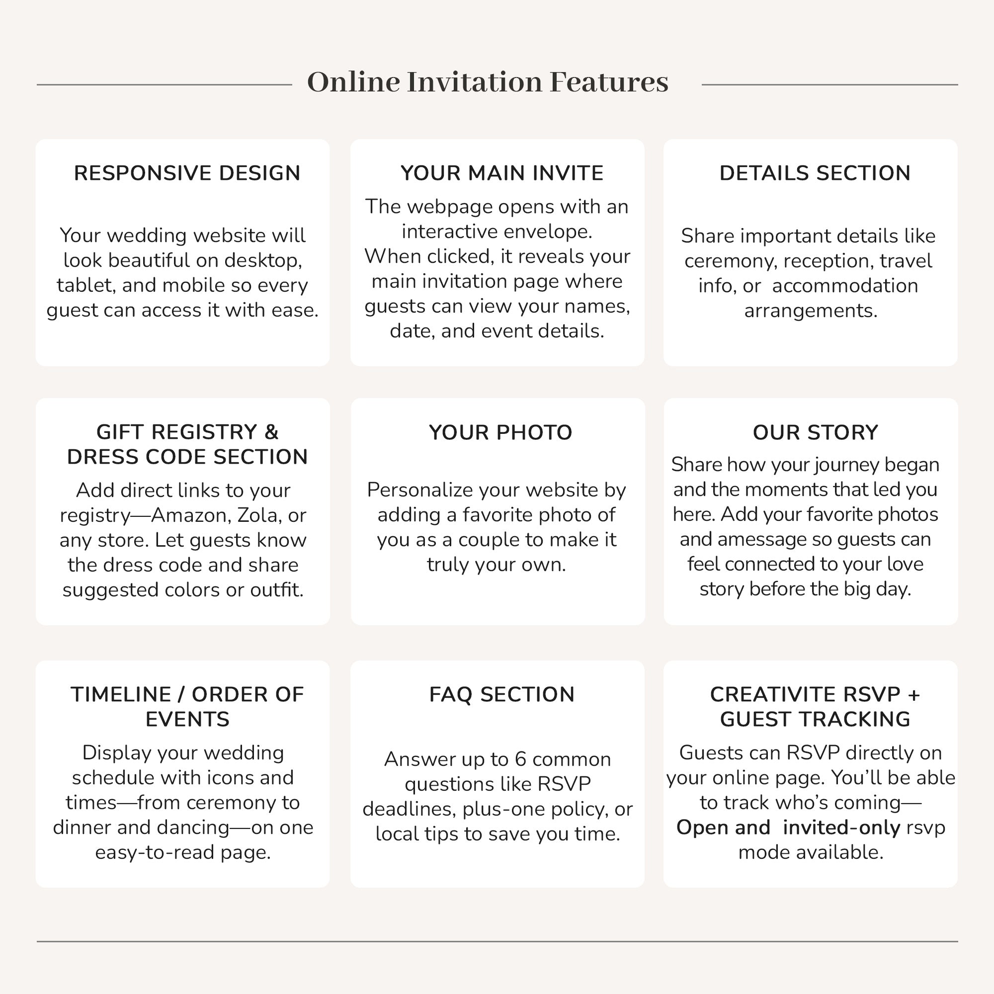 SOFIA Destination Wedding Website Canva Template with RSVP