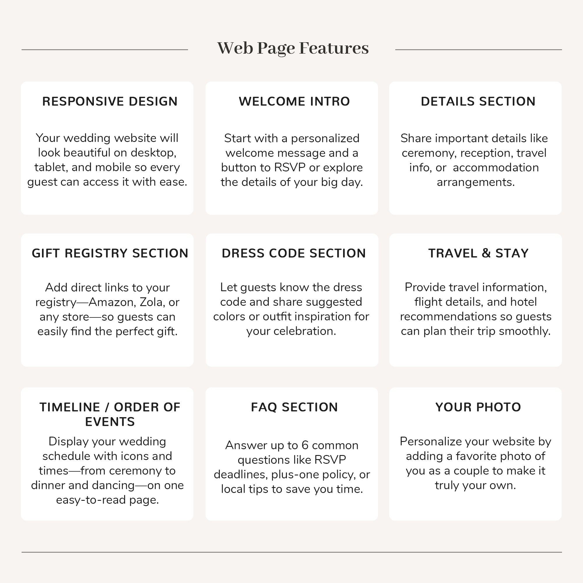 Beach Wedding Website Template