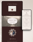 Old Money Wedding Website Template for Canva with RSVP