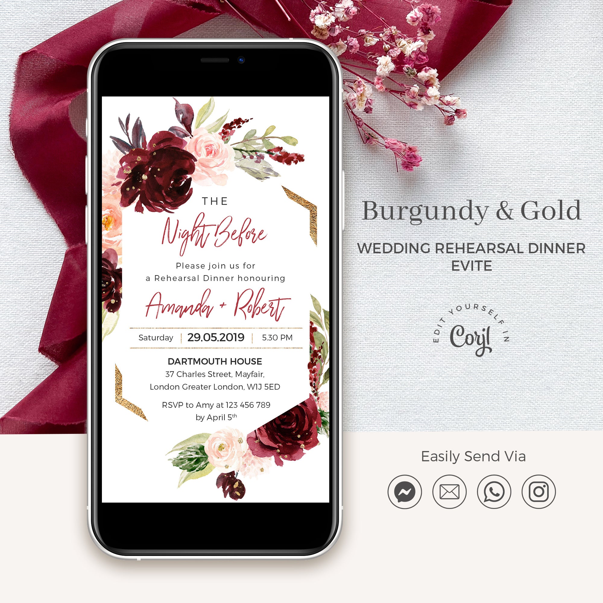 Rossella | Rehearsal Dinner Electronic Invitation