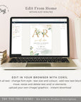 Flora | Rustic Save the Date Card Template