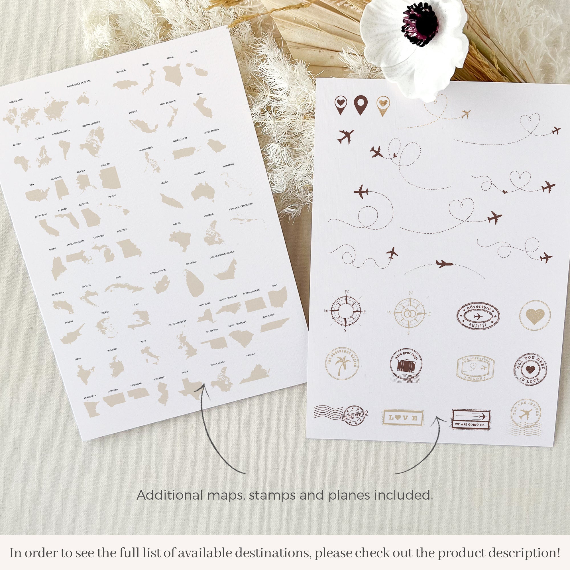 Sofia | Printable Passport Wedding Invitation with Boarding Pass Rsvp