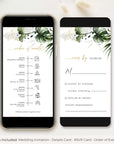 PALMA Tropical Wedding Digital Invites with Rsvp
