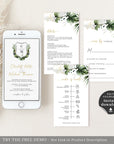 PALMA Tropical Wedding Digital Invites with Rsvp