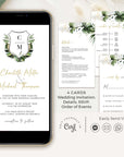 PALMA Tropical Wedding Digital Invites with Rsvp