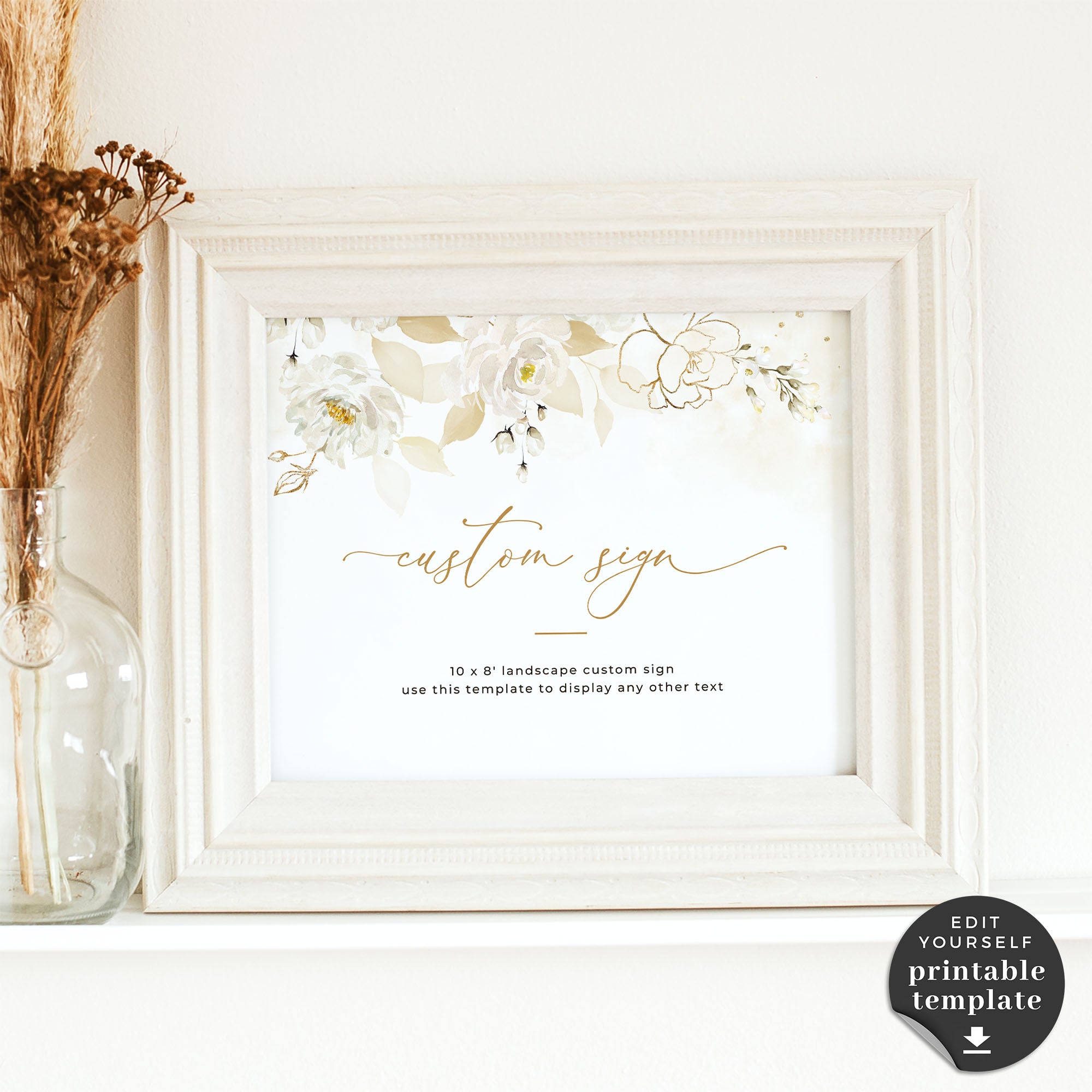 Dora | Editable Wedding Sign Template