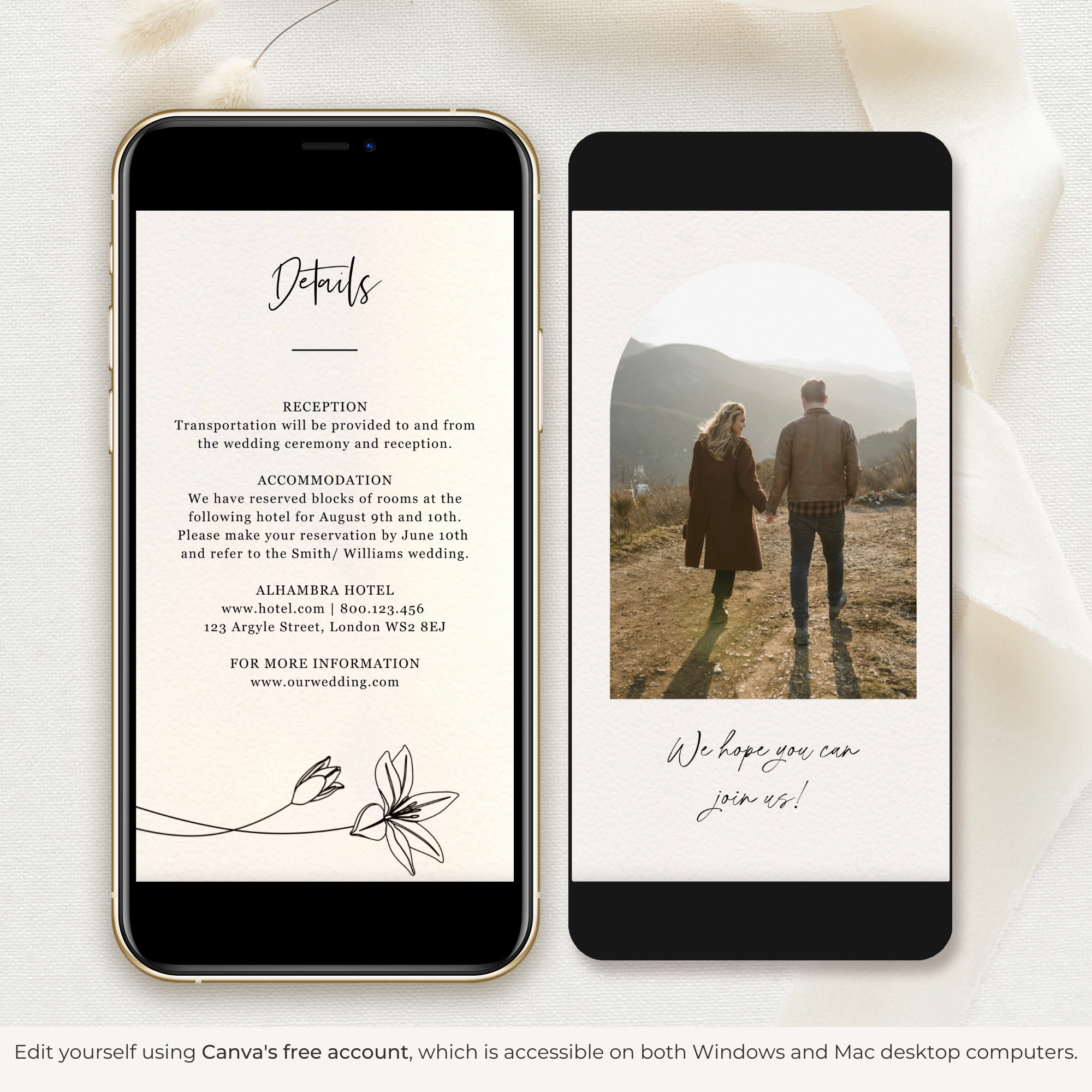 GIGLIOLA Wedding Invitation Video Template - White