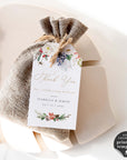 Natalia | Christmas Wedding Favor Tags Template