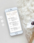 Sofia | Destination Wedding Weekend Itinerary Template Evite
