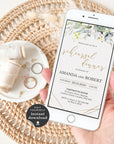 FLORA Greenery Rehearsal Dinner Digital Invitation