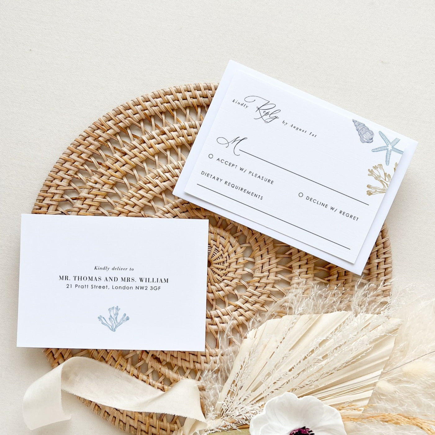 HILA | Ocean Wedding Invitation Set Template