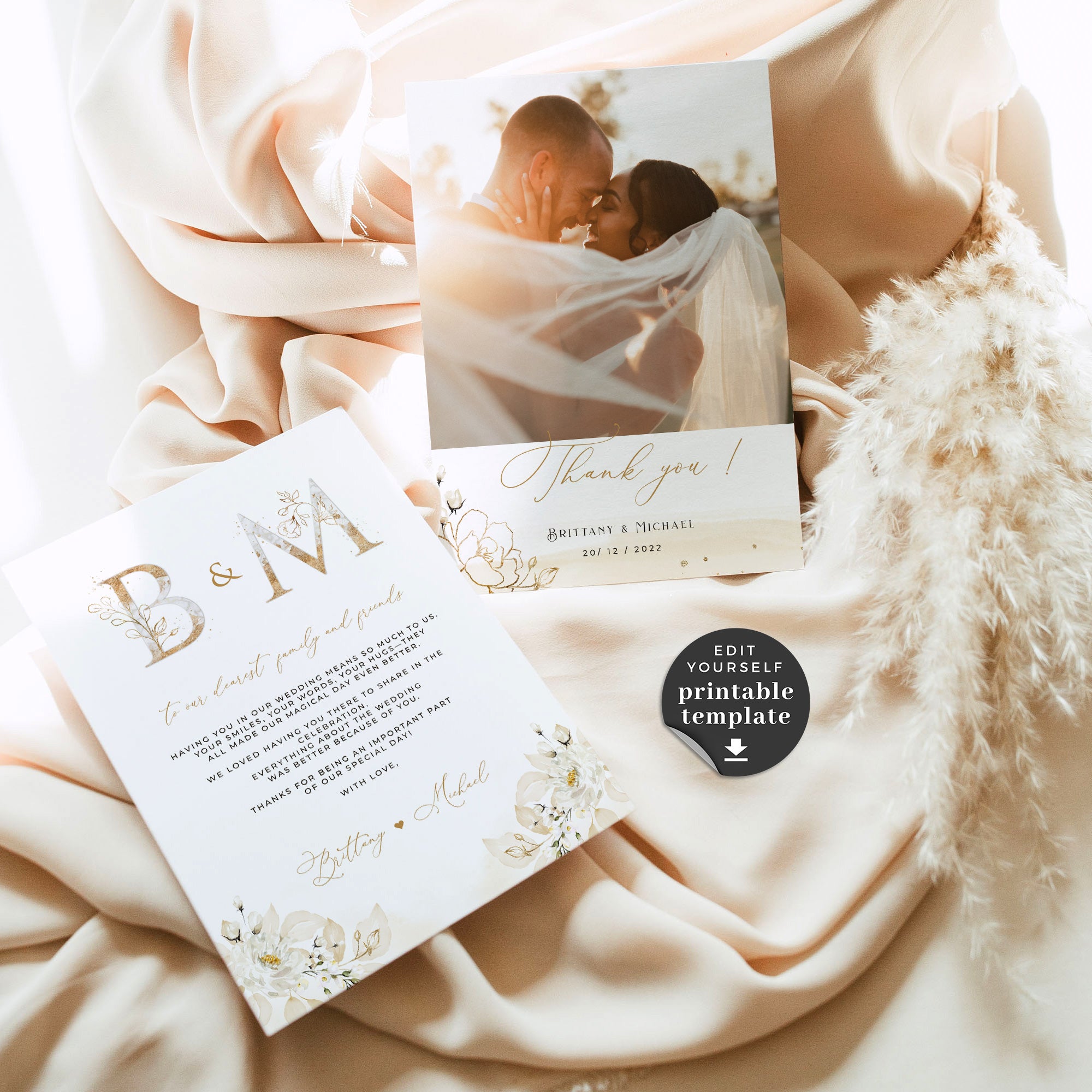 Dora | Elegant Printable Thank You Card Template