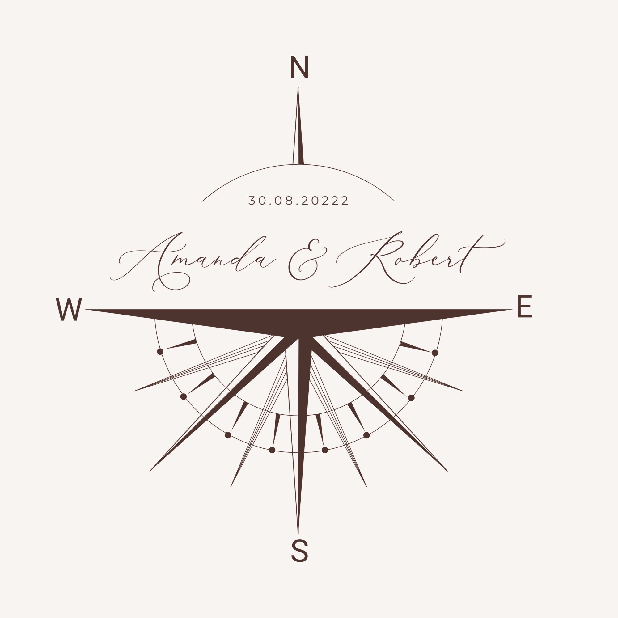 Sofia | Travel Theme Monogram Wedding Logo Template