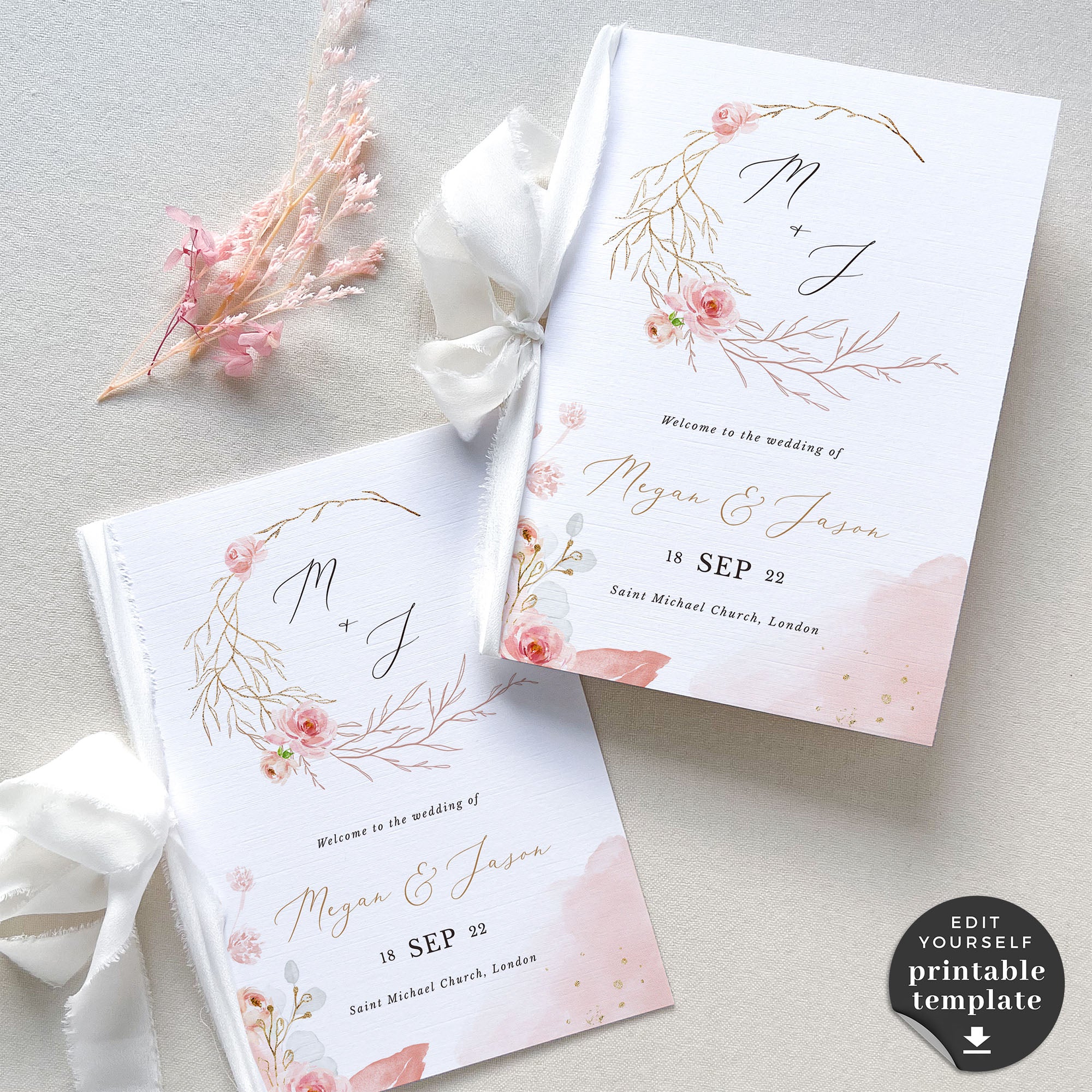 Fiorella | Printable Ceremony Program Template