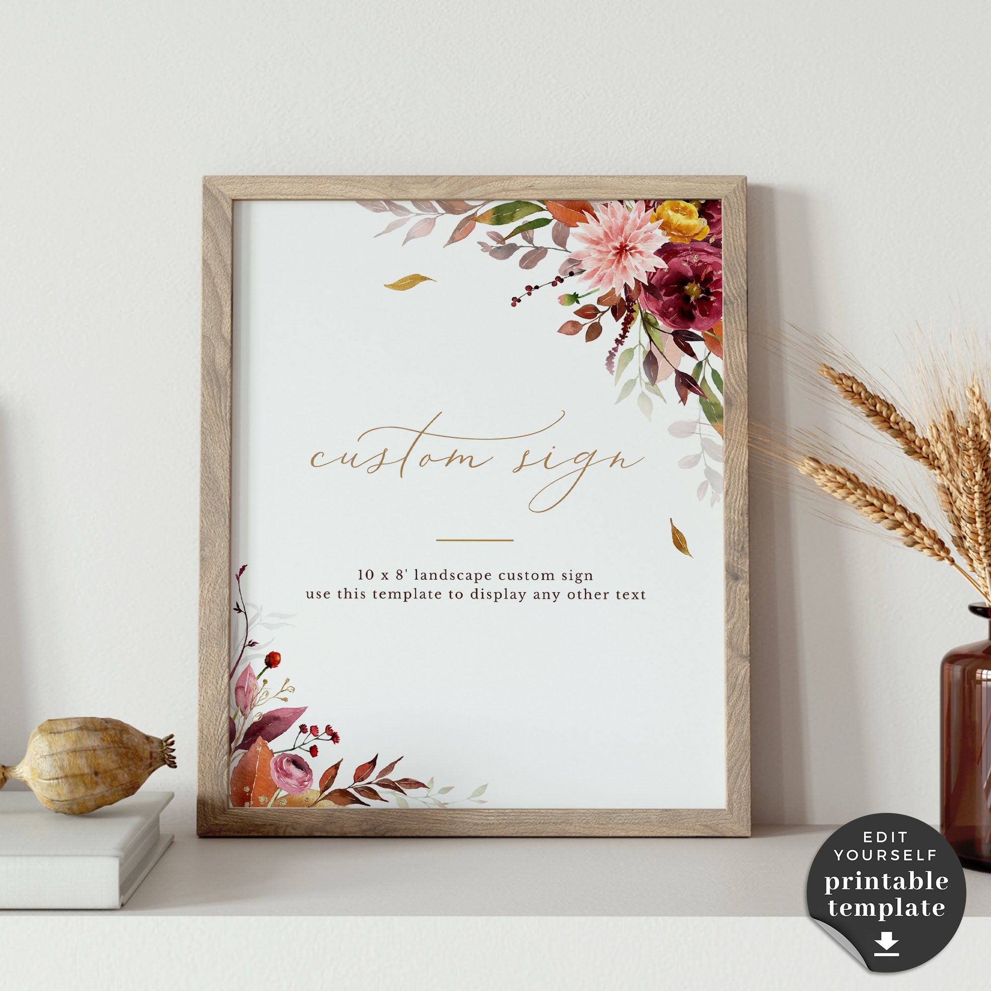 Ambra | Wedding Reception Sign Template