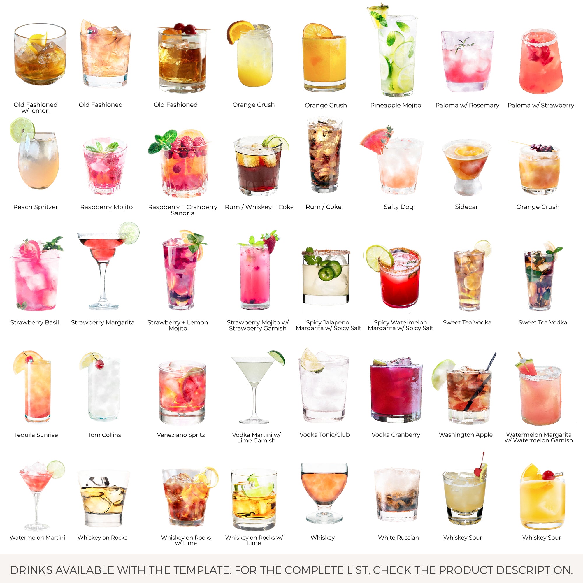 Sofia | Signature Drink Sign Template