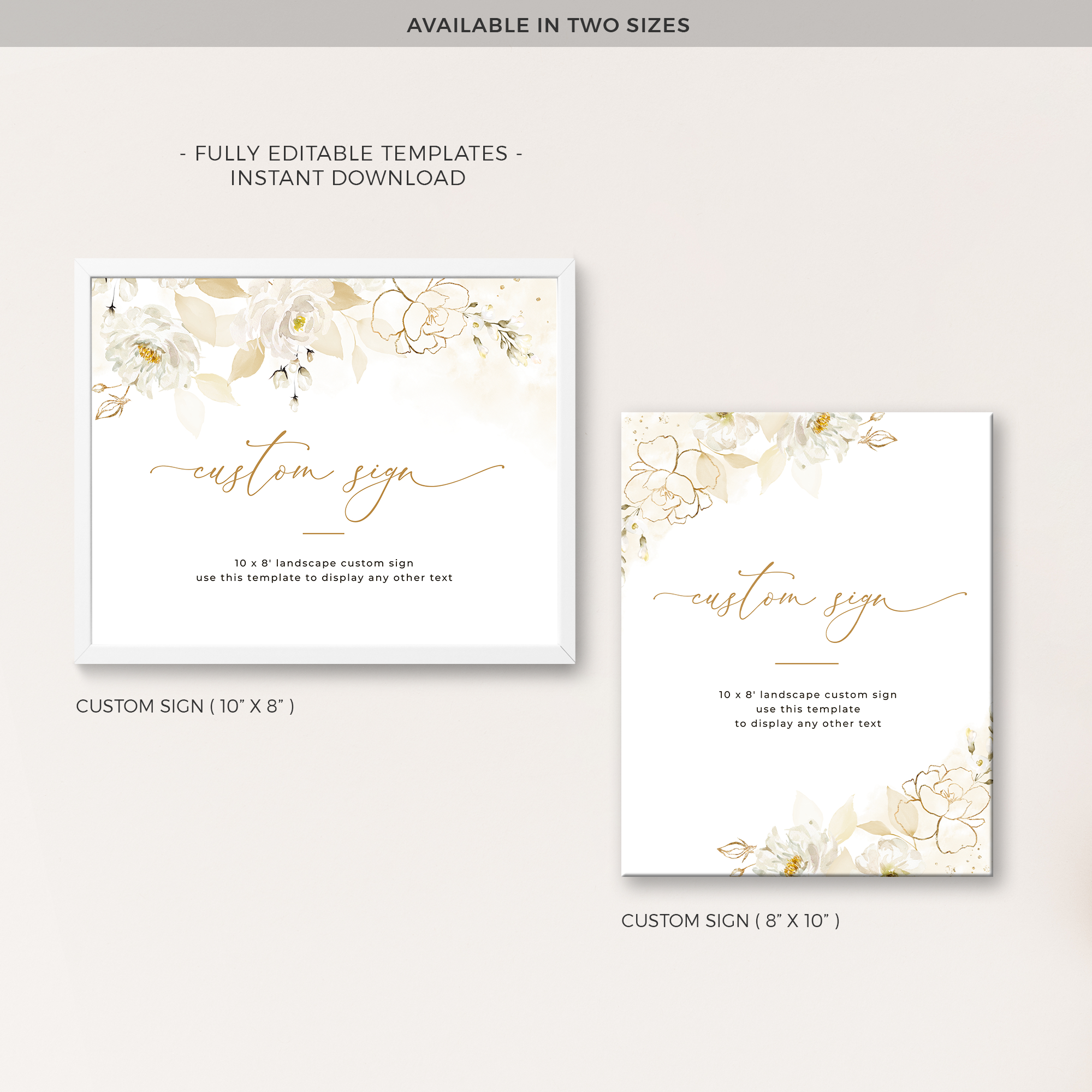Dora | Editable Wedding Sign Template