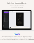 ANITA Wedding Invitation Video Template - Black & Gold