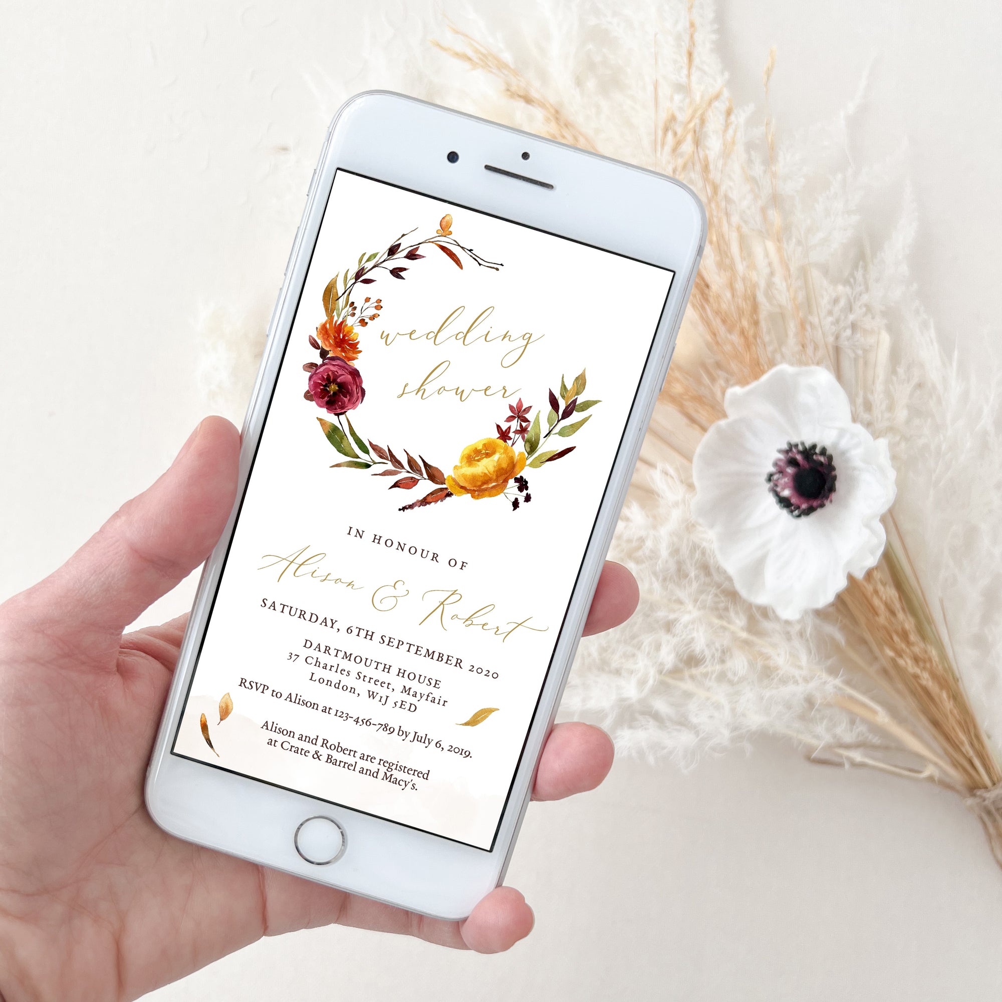 Ambra | Autumn Wedding Shower Invitations Evite