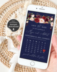 Rosita | Marsala Calendar Save the Date Electronic Invitation