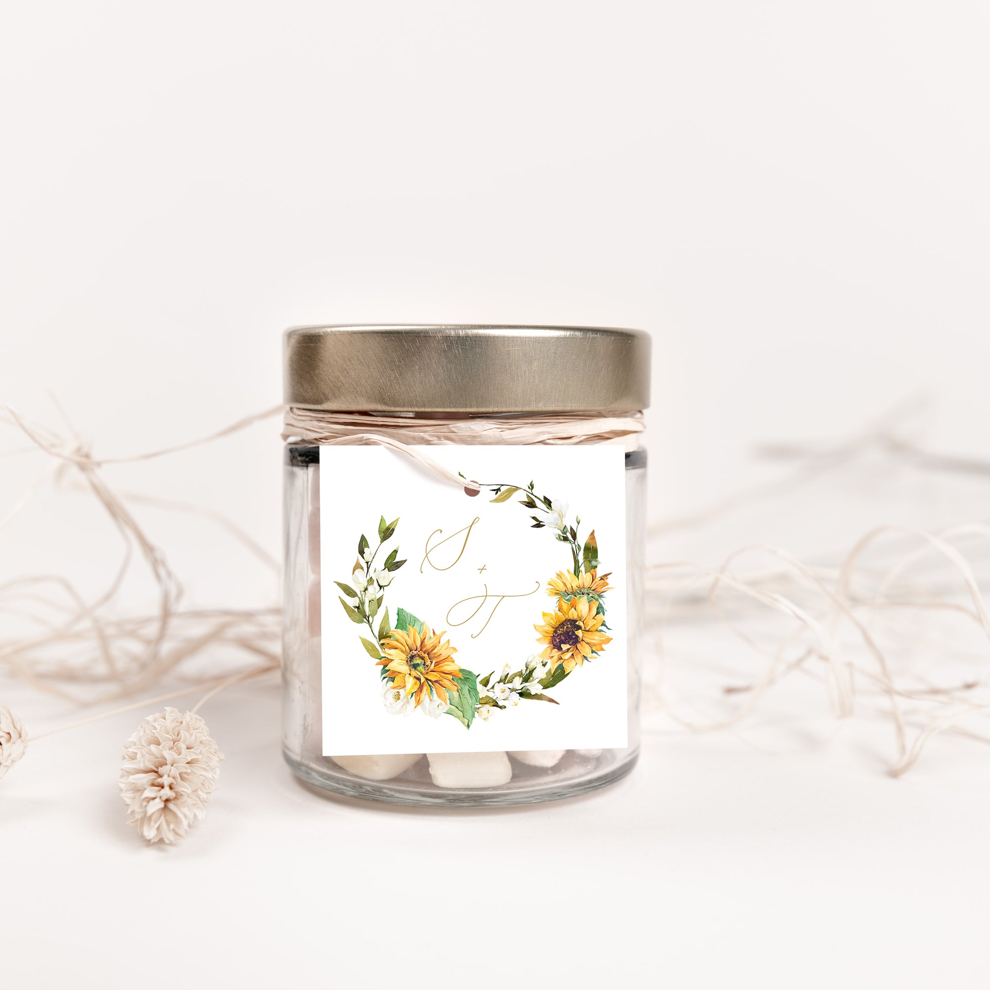 Marisol | Sunflowers Wedding Logo Design Template