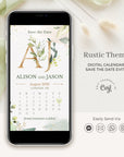 Flora | Greenery Calendar Save the Date Evite