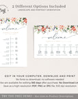 Natalia | Christmas Wedding Day Timeline Template