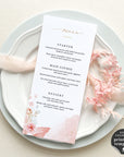 Fiorella | Printable Wedding Menu Card