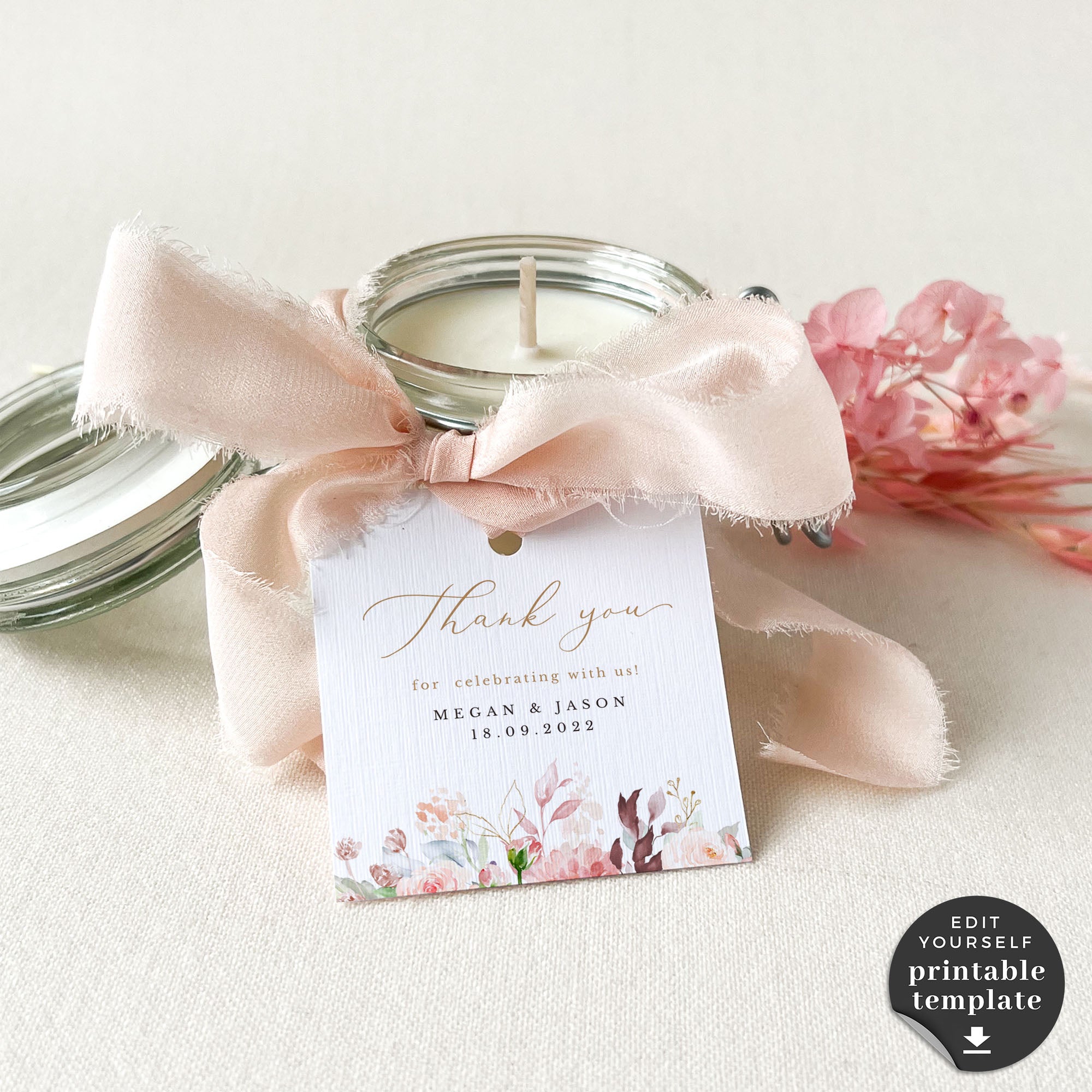 Fiorella | Wedding Favour Tags Template