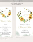 Marisol | Sunflowers Wedding Program Template