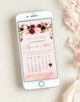 Rosita | Marsala Calendar Save the Date Electronic Invitation