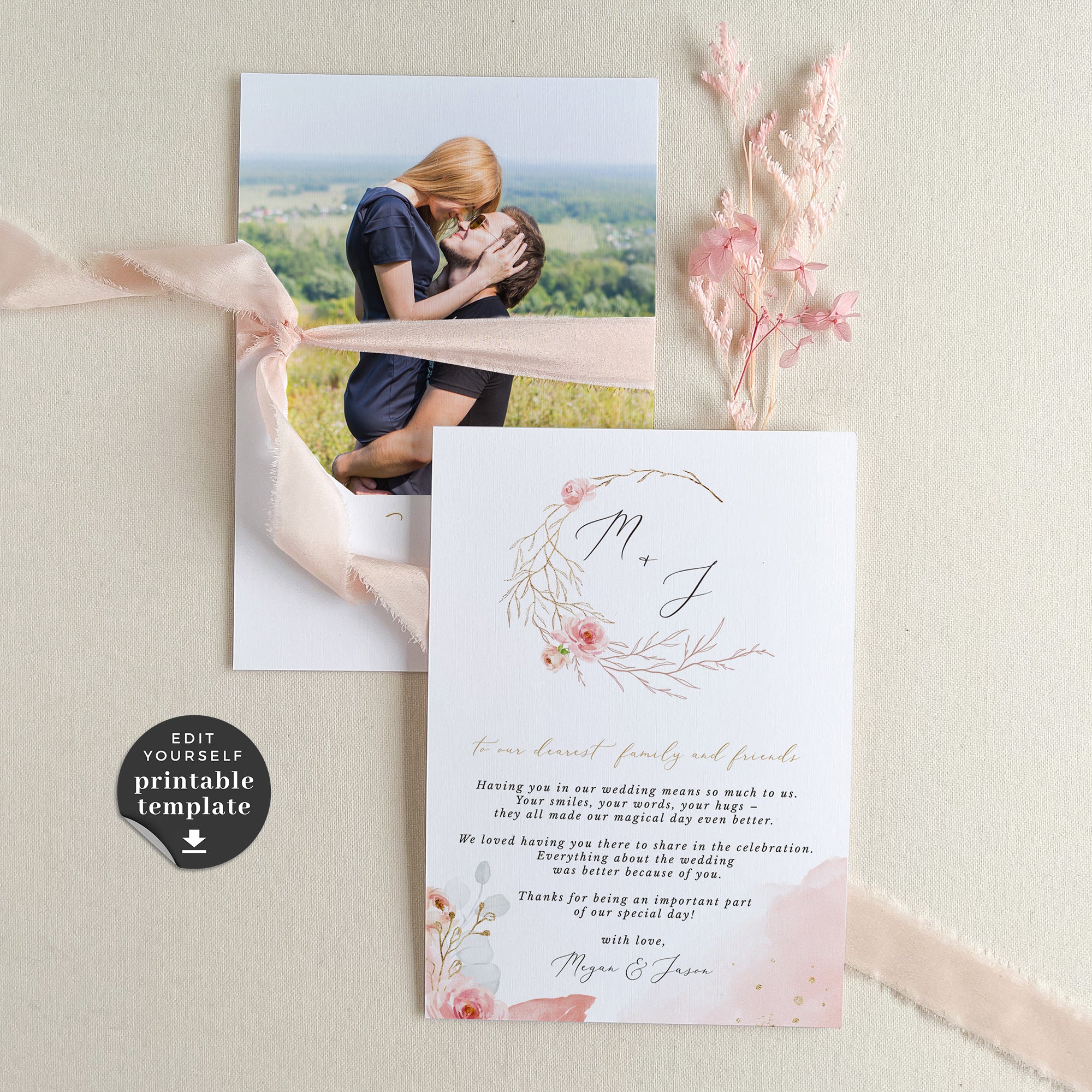 Fiorella | Wedding Thank You cards Template